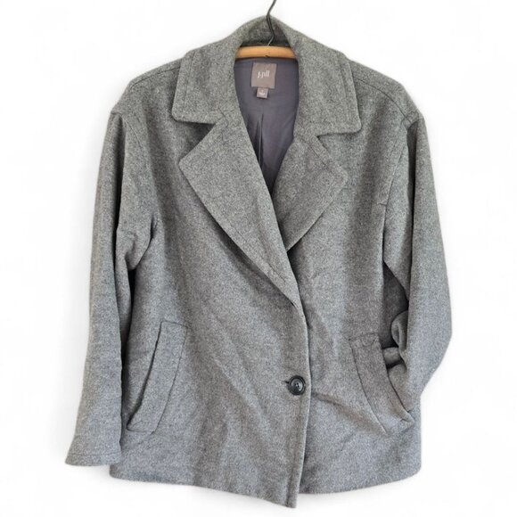 J. Jill Jackets & Blazers - J.Jill Womens Wool Blend Pea Coat Small With Button Closure & Pockets